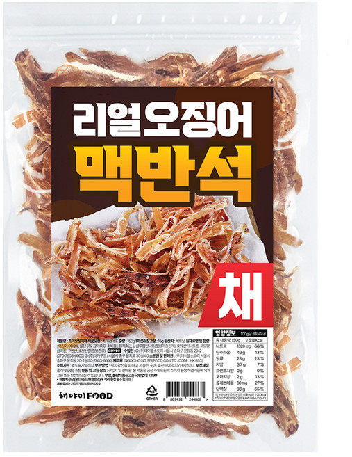 해야미 리얼 맥반석 오징어 채, 1개, 150g