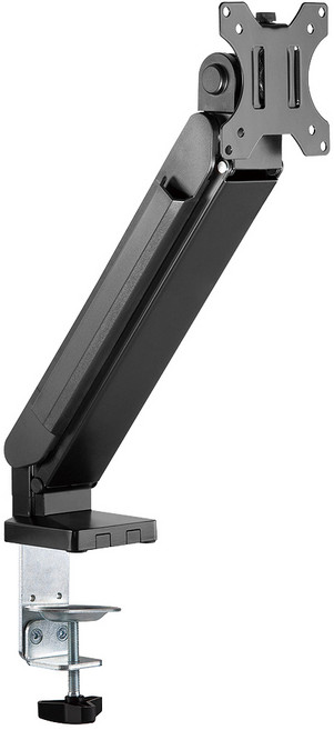 넥시 공간 절약형 모니터 암 거치대 NX-LDT36-C01, 무광 블랙, 1개