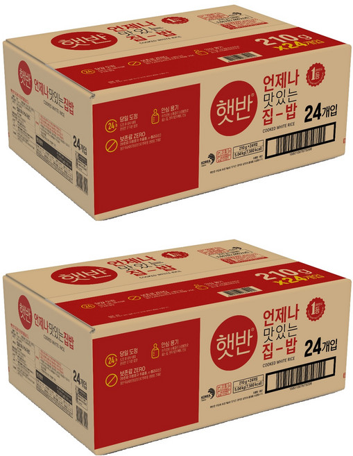 햇반 백미밥, 210g, 48개