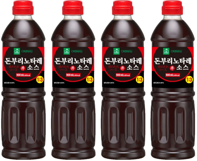 이엔푸드 돈부리노타레 소스, 900ml, 4개
