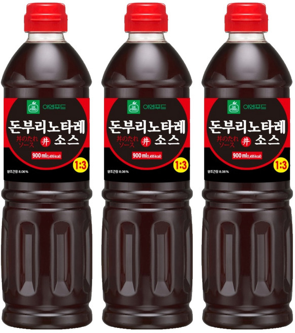 이엔푸드 돈부리노타레 소스, 900ml, 3개
