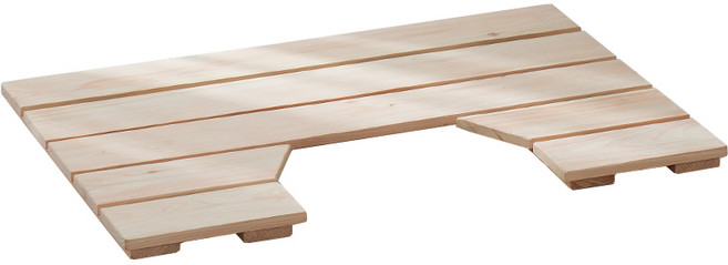 코시나 편백나무 욕실 발판 63 x 44 x 2.5 cm, 우드, 1개