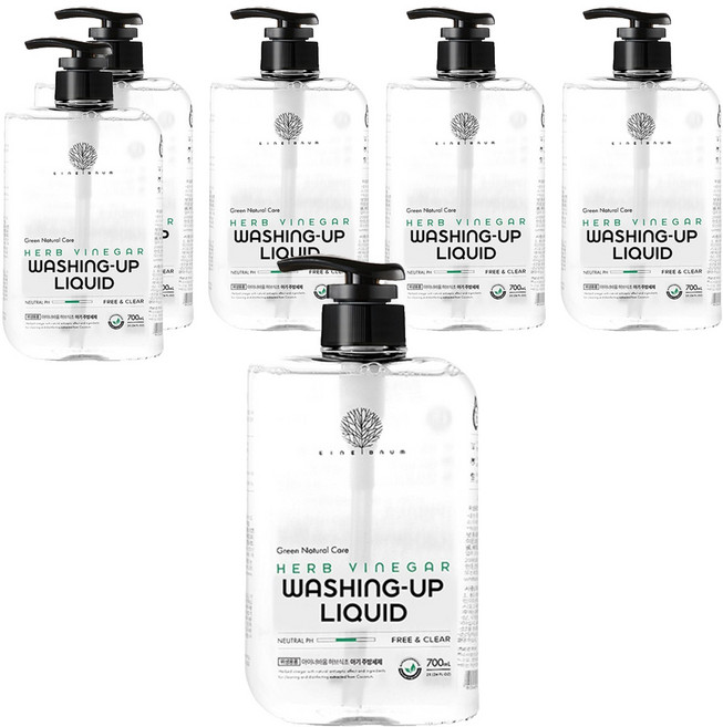 아이너바움 아기 주방세제 액상형 무향, 700ml, 6개