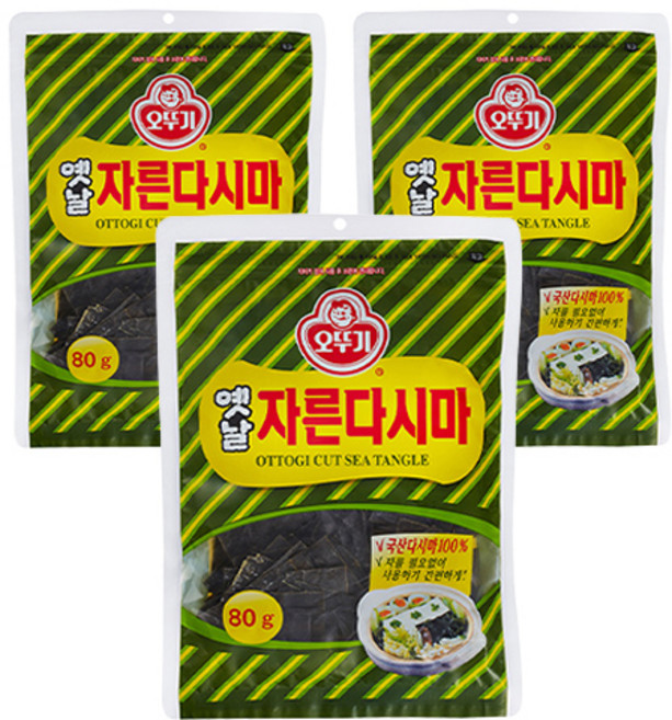 OTOKI 不倒翁 韓式傳統切片海帶, 80g, 3包