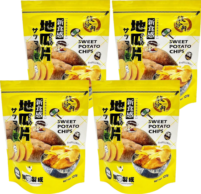 馥珍軒 新食感地瓜片, 120g, 4包