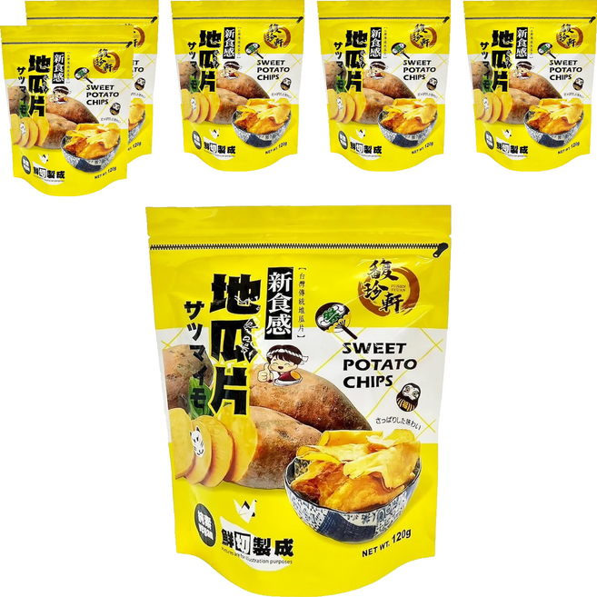 馥珍軒 新食感地瓜片, 120g, 6包