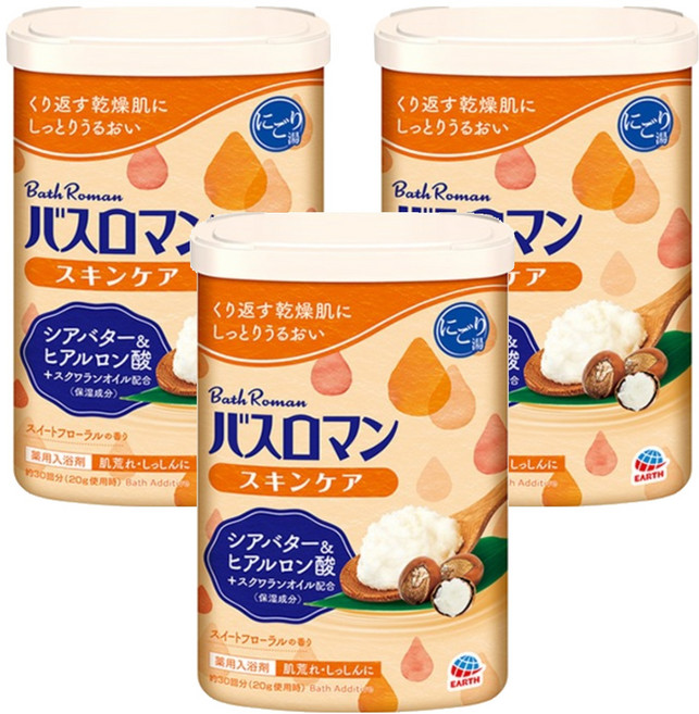 바스로망 시어버터 히알루론산 입욕제, 600g, 3개