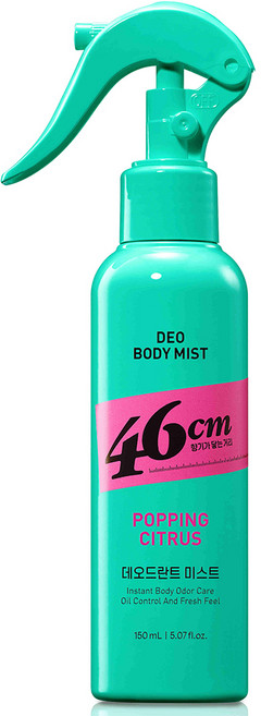 온더바디 46센티미터 체취솔루션 데오드란트 바디 미스트 팝핑 시트러스향, 150ml, 1개