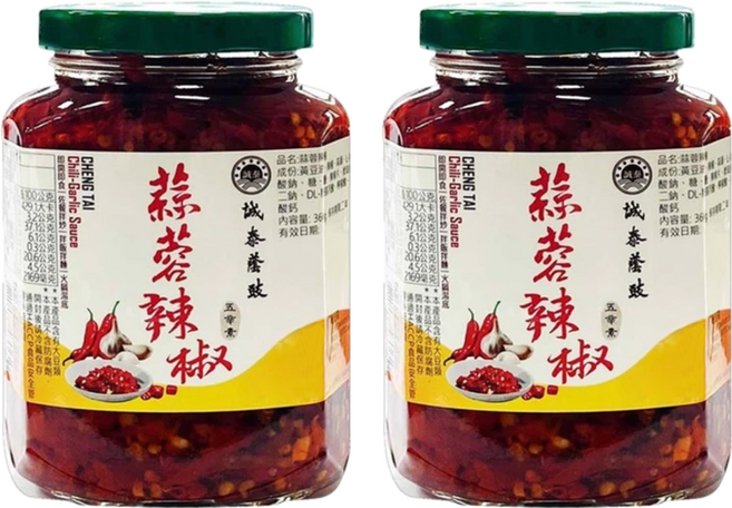 誠泰 蒜蓉辣椒 360g 鮮切辣椒與蒜頭切塊完美結合, 2罐