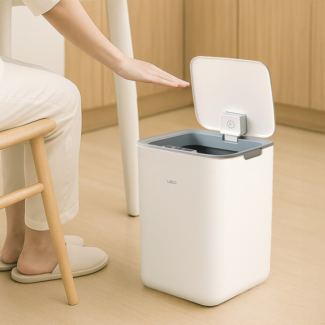 레토 자동 센서 스마트 종량제 휴지통 22L LLT-A01, 화이트