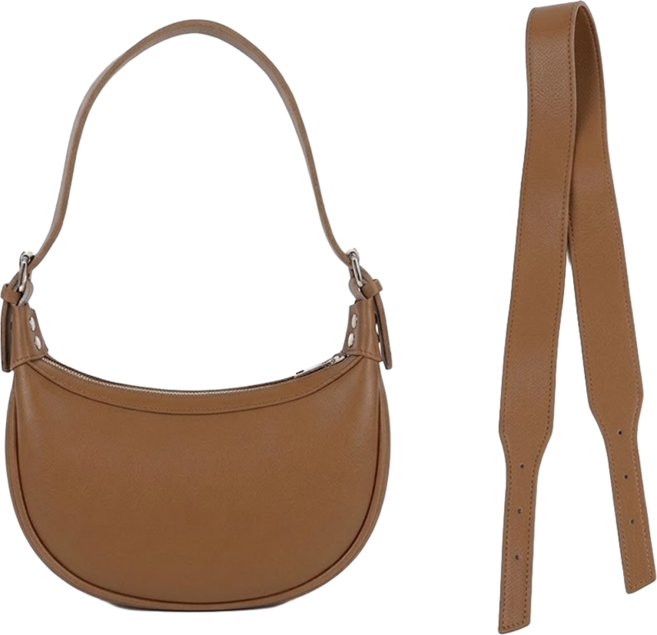 BONNIE BOTTARI 迷你霍博 托特 肩背 斜背包 + 2款背帶, 棕色