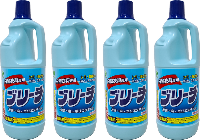 第一石鹼 Laundry Club 漂白劑 白色衣專用, 1.5L, 1入, 4瓶