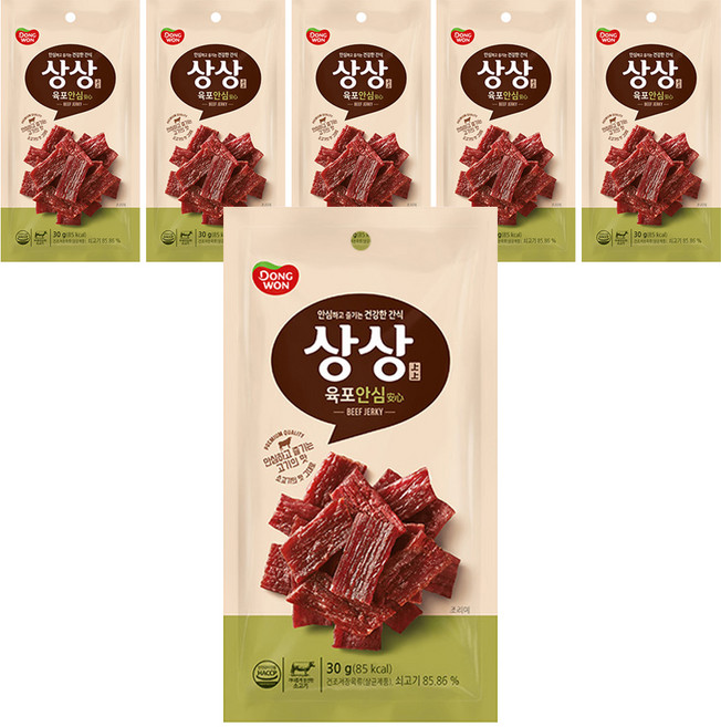 상상육포 안심, 30g, 6개