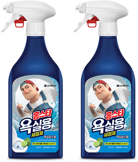 홈스타 맥스프레쉬 욕실청소용 세정제, 500ml, 2개