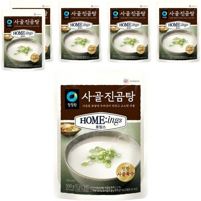 청정원 호밍스 사골진곰탕, 500g, 6개