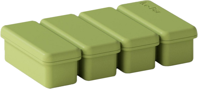 FaSoLa 食品級鉑金矽膠卡通製冰盒, 綠色, 1個