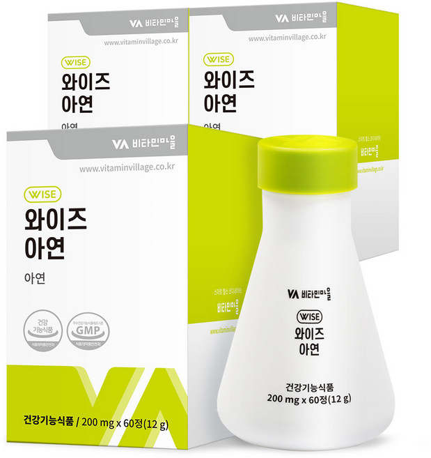 비타민마을 와이즈 아연, 60정, 3개