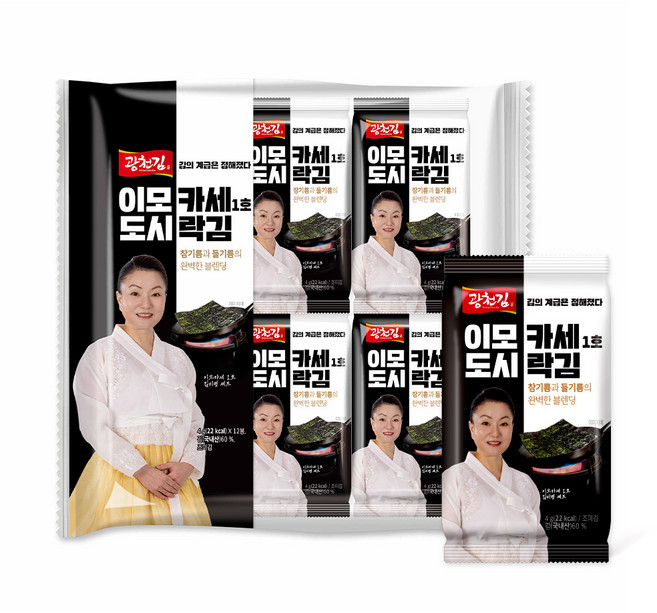 광천김 이모카세 1호 도시락김 12p, 48g, 1개