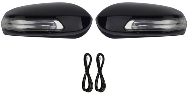카미리 자동차 LED 사이드미러 커버 2p 1Way 제네시스 타입 EEC 블랙메탈릭 + 배선 2p, 르노삼성 뉴SM5 임프레션 2007~2010년, 1세트