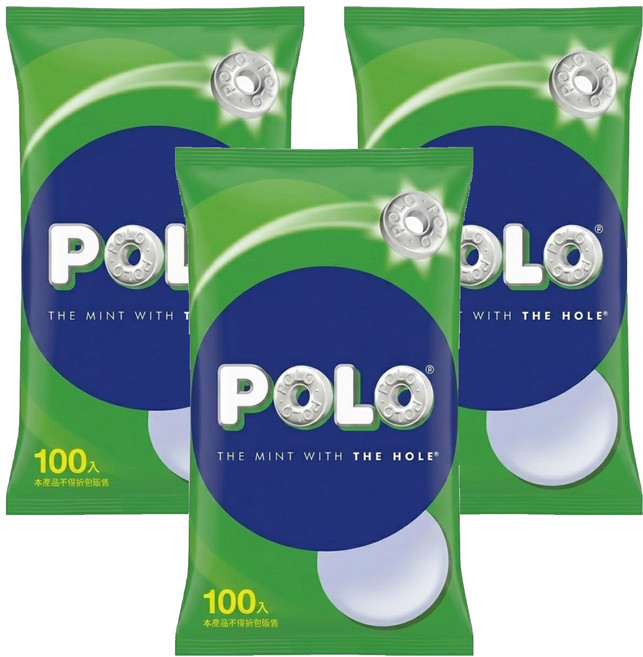 POLO 寶路 薄荷糖, 150g, 3袋