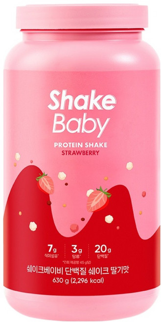 쉐이크베이비 락토컷 단백질 쉐이크 딸기맛, 630g, 1개