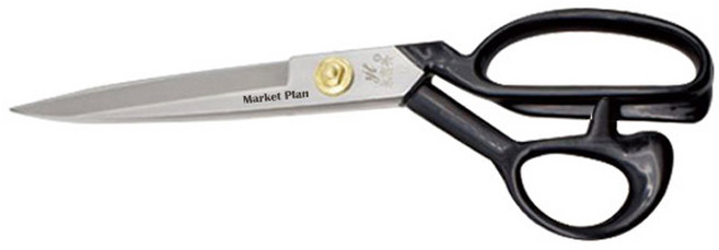 마켓플랜 리벳 프리미엄 재단 가위 10호, 실버, 1개