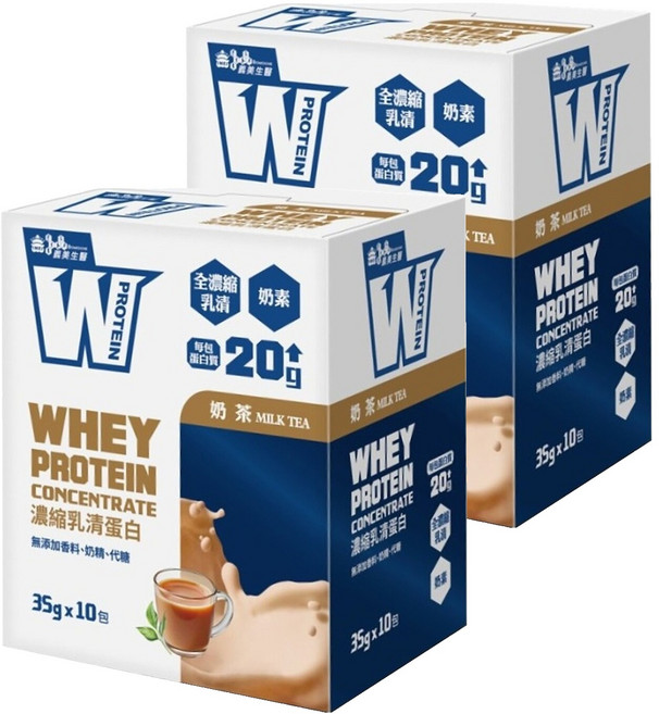 義美生醫 W PROTEIN乳清蛋白飲 奶茶, 350g, 2盒