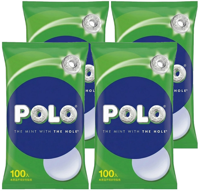 POLO 寶路 薄荷糖, 150g, 4袋