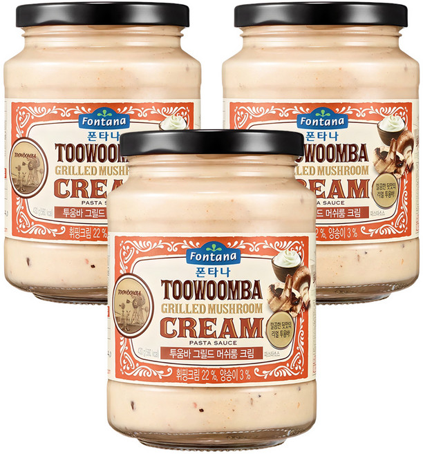 폰타나 투움바 그릴드 머쉬룸 크림 파스타소스, 430g, 3개