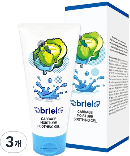 디보트브리엘 유아용 양배추 모이스처 수딩젤, 160ml, 3개 - 쿠팡