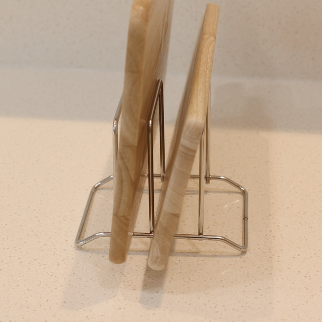 모나코올리브 스텐 냄비뚜껑 도마 정리 거치대, 실버, 1개