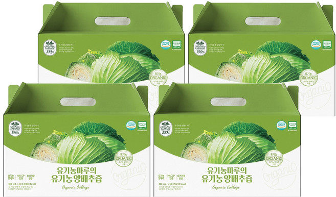 유기농마루 정품 양배추즙, 3L, 4박스