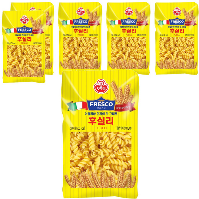 오뚜기 프레스코 후실리, 500g, 6개