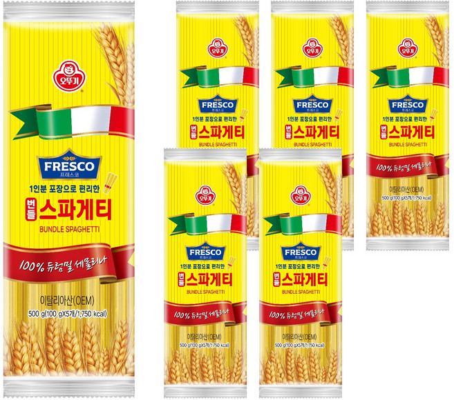 오뚜기프레스코 번들 스파게티, 500g, 6개
