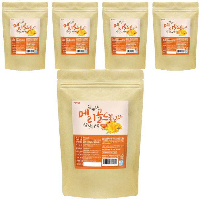 갑당약초 메리골드꽃잎차 삼각티백, 500mg, 30개입, 5개