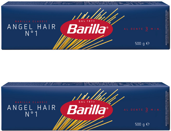바릴라 엔젤헤어 파스타면, 2개, 500g