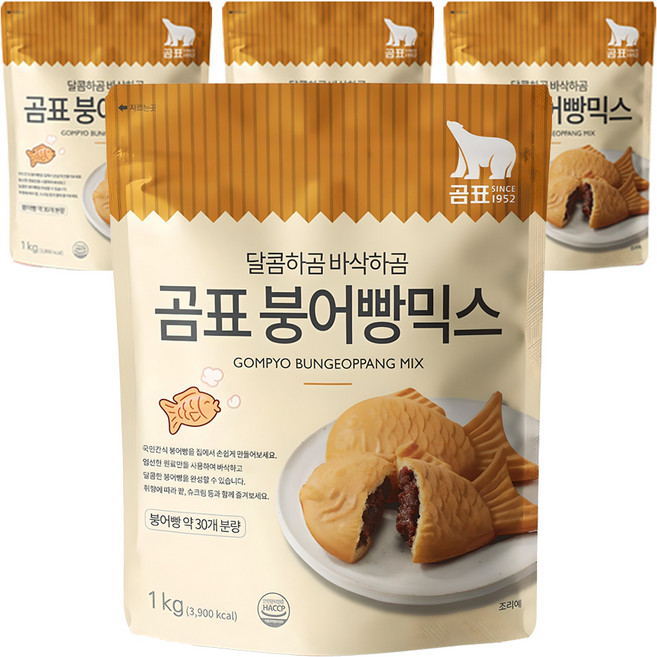 곰표 붕어빵 믹스, 1kg, 4개