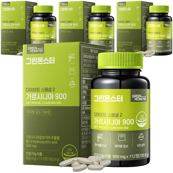 그린몬스터 다이어트 스폐셜2 가르시니아900, 112정, 4개