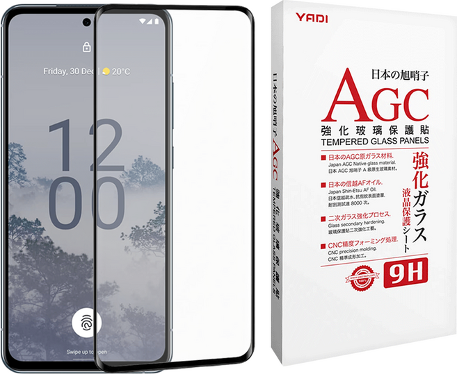 YADI 亞第 水之鏡 智慧型手機 鋼化玻璃 螢幕保護貼 適用 Nokia X30 5G AGC 9H 2.5D 全滿版 透明