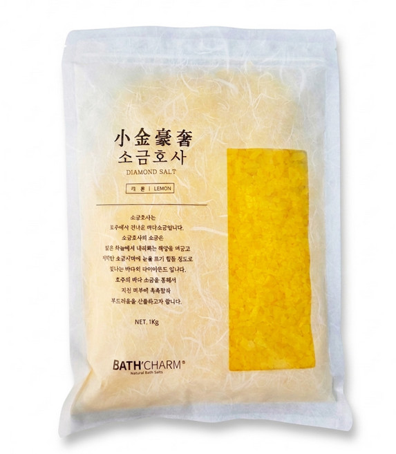 BATH'CHARM 鑽石鹽入浴劑 檸檬, 1kg, 1個