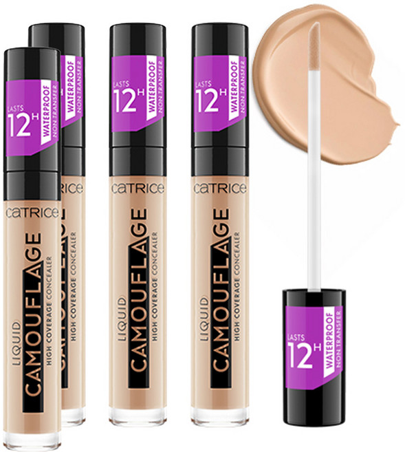 CATRICE 卡翠絲 Camouflage 遮瑕液 5ml, 020 Light Beige, 4支