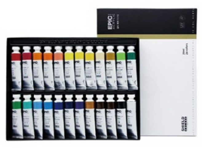 쉴드 전문가용 아크릴물감, 20ml, 24색