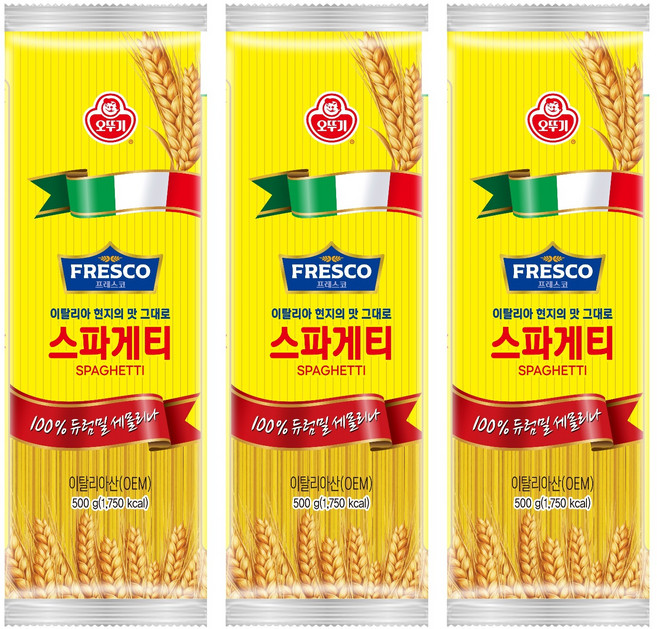 오뚜기프레스코 스파게티, 500g, 3개