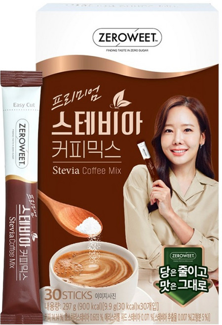 스테비아스위트 프리미엄 커피믹스 골드 에디션, 9.9g, 30개입, 1개