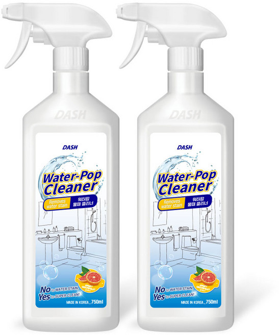 대쉬 워터팝 물때 클리너, 750ml, 2개