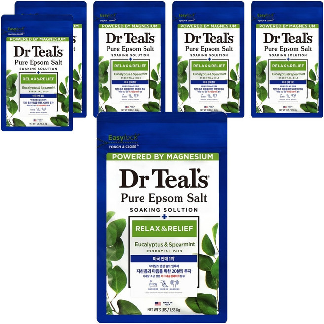 Dr.Tills 純瀉鹽浸泡液, 1.36kg, 6包