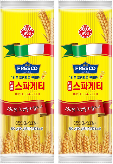 오뚜기프레스코 번들 스파게티, 500g, 2개