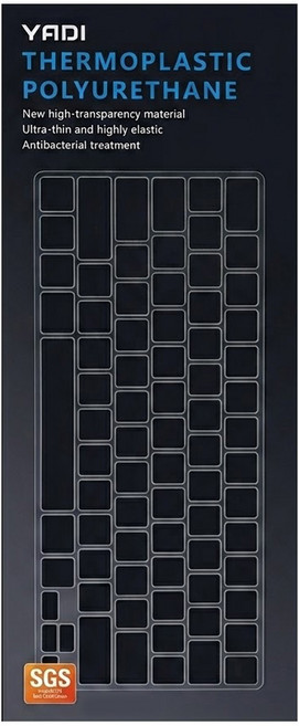 YADI 亞第 MSI Vector 17 HX AI A2XWJG 超透光抗菌鍵盤保護膜 KCT-MSI08-183, 1個, 透明色