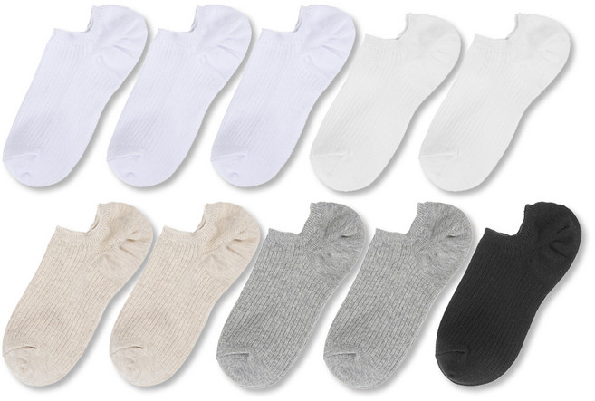 베이스알파 에센셜 여성용 프리미엄 골지 페이크삭스 10켤레(화이트 3