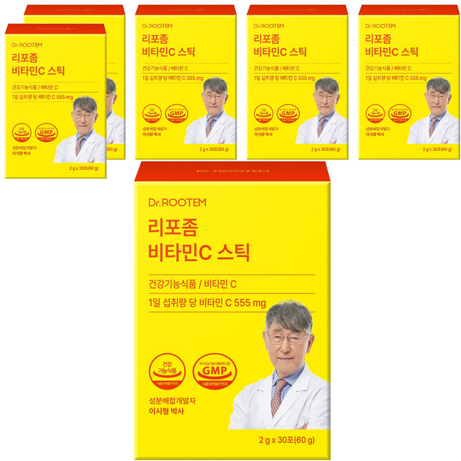 닥터루템 정품 리포좀 비타민C 분말스틱, 30회분, 6개